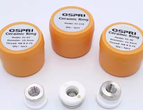 vòng gốm cảm biến đầu laser kết nối vòi phun ống kính bảo vệ ống hàn cầm tay